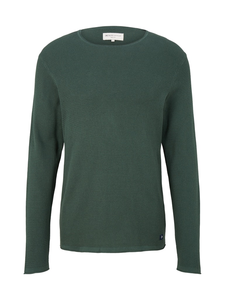 Tom Tailor Denim Herren Pullover 1016090 Explorer Green - crewneck
