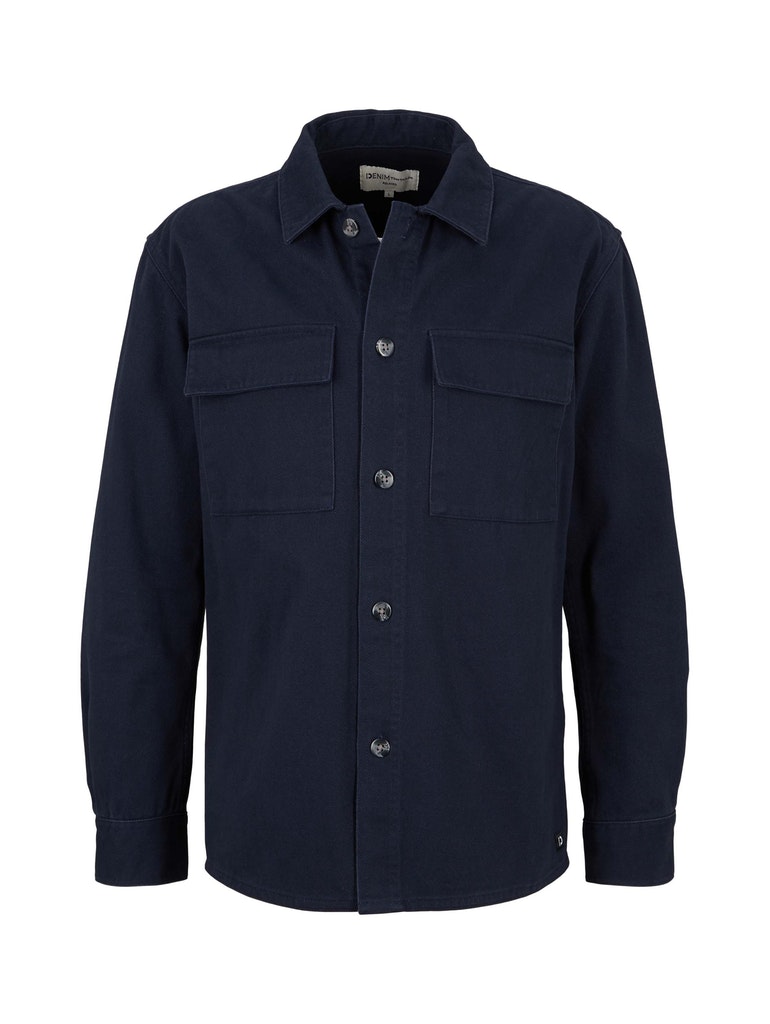 Tom Tailor Denim Herren Hemd 1029615 Sky Captain Blue - overshirt