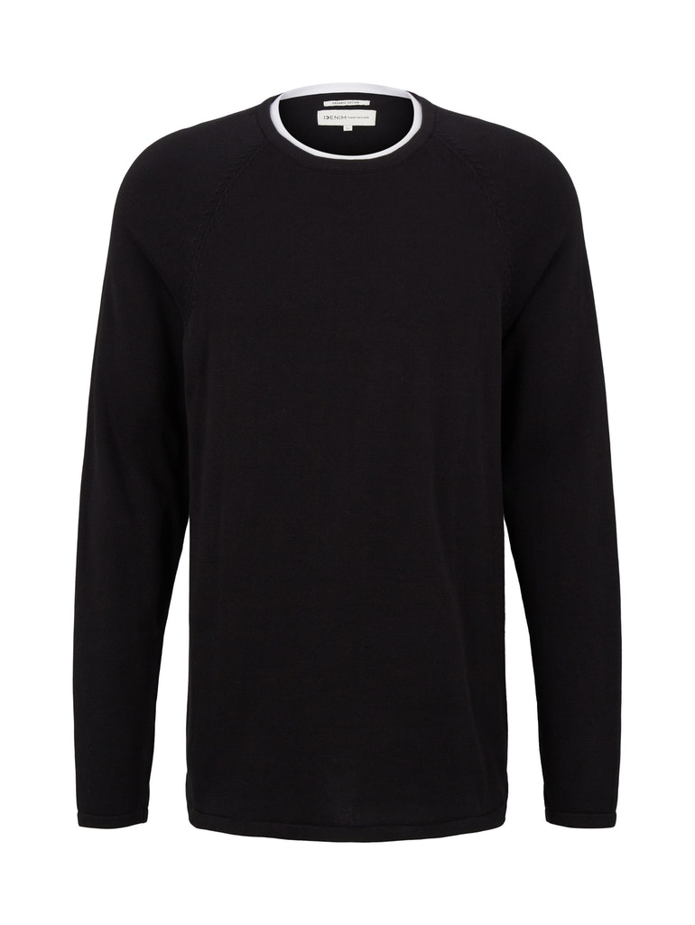 Tom Tailor Denim Herren Pullover 1033335 Black - basic