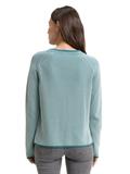 1049187 teal plaited knit