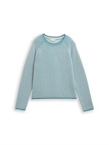1049187 teal plaited knit