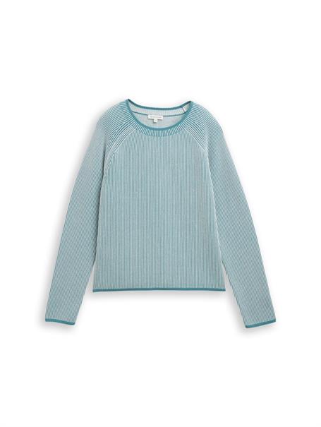 1049187 teal plaited knit