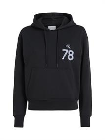 1978 ARTWORK OVERSIZED HOODIE ck black