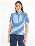 1985 REG PIQUE STRIPE POLO SS breton ecru-blue spell