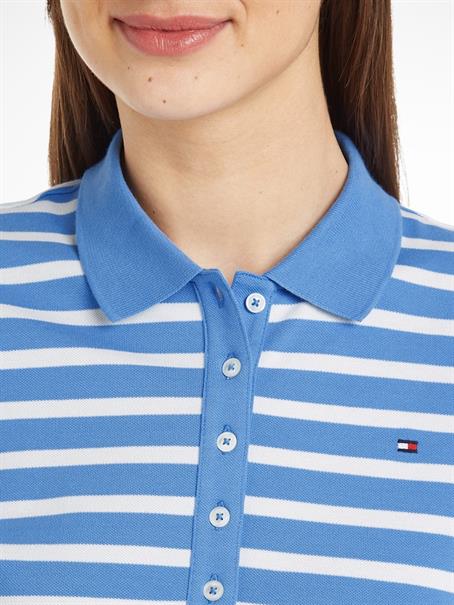 1985 REG PIQUE STRIPE POLO SS breton ecru-blue spell