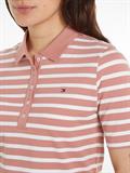 1985 REG PIQUE STRIPE POLO SS breton stp- teaberry- ecru