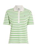 1985 REG PIQUE STRIPE POLO SS breton stp w white- spring lime