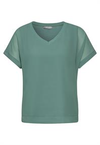 2 in 1 Chiffon-T-Shirt seafoam green