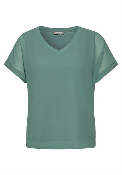 2 in 1 Chiffon-T-Shirt seafoam green