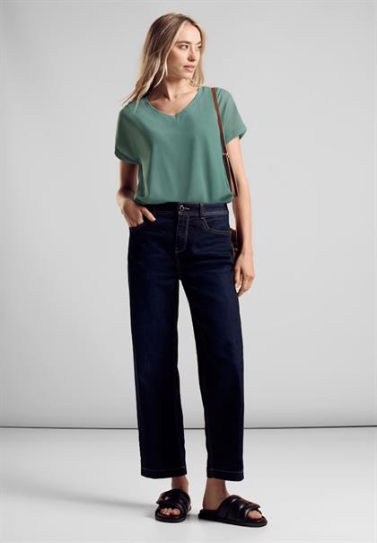 2 in 1 Chiffon-T-Shirt seafoam green