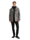 2-in-1 Jacke mit Wolle steel grey wool twill