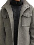 2-in-1 Jacke mit Wolle steel grey wool twill