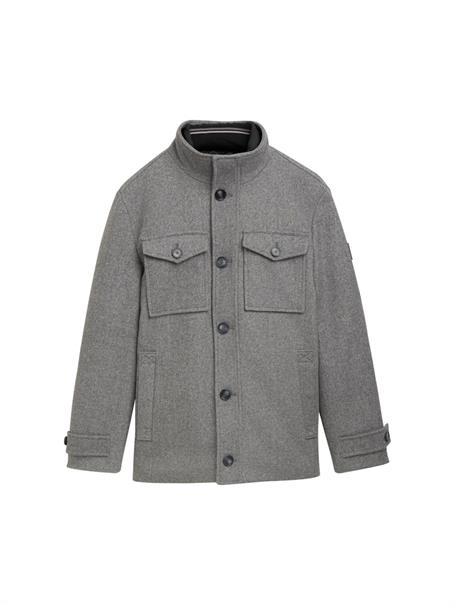 2-in-1 Jacke mit Wolle steel grey wool twill