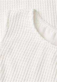 2-in-1 Mesh-Top mit U-Boot-Ausschnitt off white