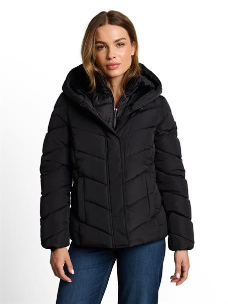 2-in-1 Puffer-Jacke mit abnehmbarem Einsatz deep black