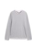 2-in-1 Strickpullover aus Baumwolle light stone grey melange