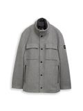 2-in-1 Wolljacke mit abnehmbarer Innenjacke light stone grey wool twill