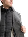 2-in-1 Wolljacke mit abnehmbarer Innenjacke light stone grey wool twill