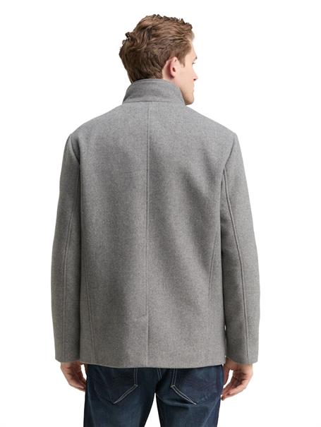 2-in-1 Wolljacke mit abnehmbarer Innenjacke light stone grey wool twill