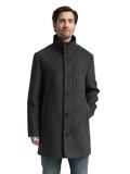 2-in-1 Wollmantel mit abnehmbarer Innenjacke dark grey black herringbone