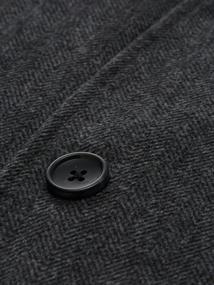 2-in-1 Wollmantel mit abnehmbarer Innenjacke dark grey black herringbone