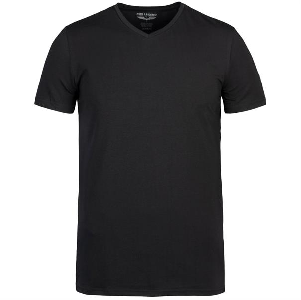 2-pack V-neck basic t-shirt black