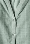 3/4-Arm Bluse aus Cord mit Split Neck eucalyptus green