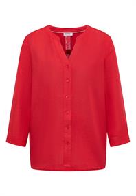 3/4-Arm Bluse aus Leinenmix fresh red