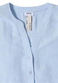 3/4-Arm Bluse aus Leinenmix fresh water blue