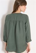 3/4-Arm Bluse aus Leinenmix just khaki