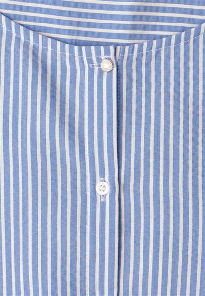 3/4-Arm Bluse in Seersuckerqualität original blue