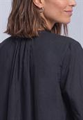 3/4-Arm Bluse mit Split Neck indigo night
