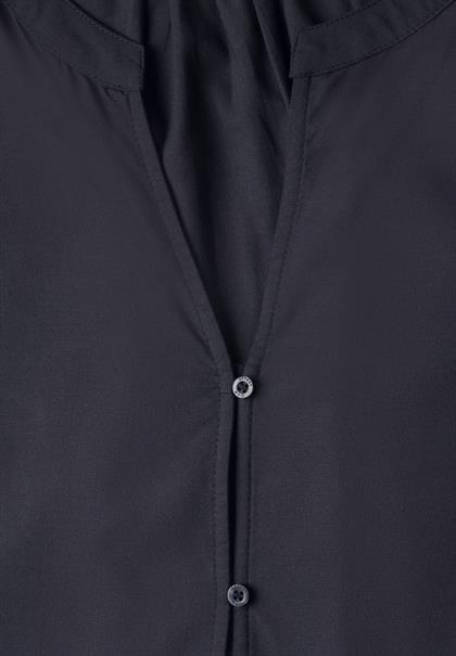 3/4-Arm Bluse mit Split Neck indigo night
