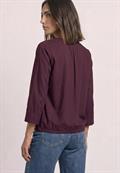 3/4-Arm Bluse mit Split Neck rustic rouge