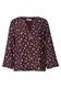 3/4-Arm Bluse mit Split Neck und Print rustic rouge