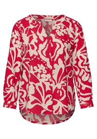 3/4-Arm Bluse mit Tapedetails salsa red