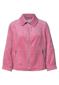 3/4 Arm Cordjacke mit Hemdkragen blush berry
