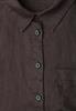 3/4-Arm Hemdbluse aus Leinen espresso brown