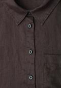 3/4-Arm Hemdbluse aus Leinen espresso brown