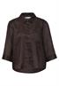 3/4-Arm Hemdbluse aus Leinen espresso brown