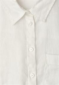 3/4-Arm Hemdbluse aus Leinen off white