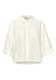 3/4-Arm Hemdbluse aus Leinen off white