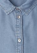 3/4-Arm Hemdbluse im Denim-Look light blue soft wash