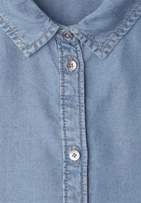 3/4-Arm Hemdbluse im Denim-Look light blue soft wash