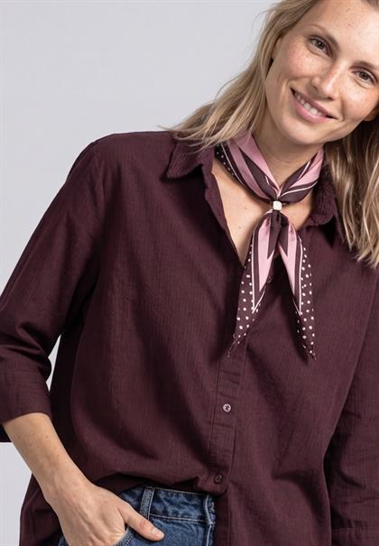 3/4 Arm Hemdbluse mit Cordmix rustic rouge