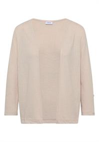 3/4-Arm Jacke in Strick-Optik pearl beige