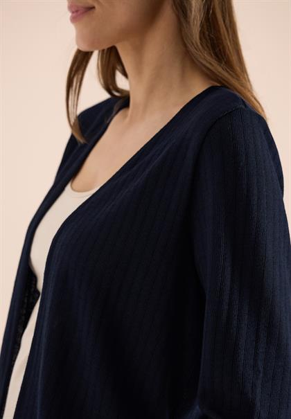 3/4-Arm Jacke in Strick-Optik universal blue