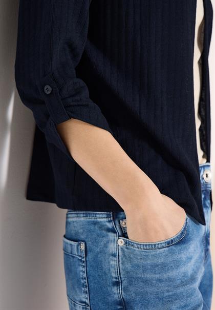 3/4-Arm Jacke in Strick-Optik universal blue