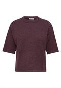 3/4-Arm Pullover mit Rundhals rustic rouge mel.
