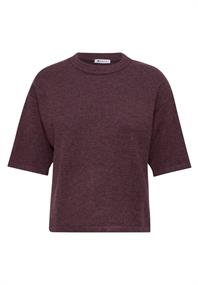 3/4-Arm Pullover mit Rundhals rustic rouge mel.